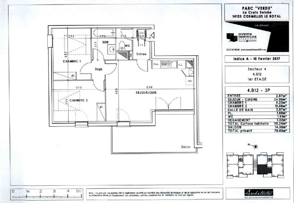 Appartement F3 CORMELLES LE ROYAL (14123) 3A Immobilier