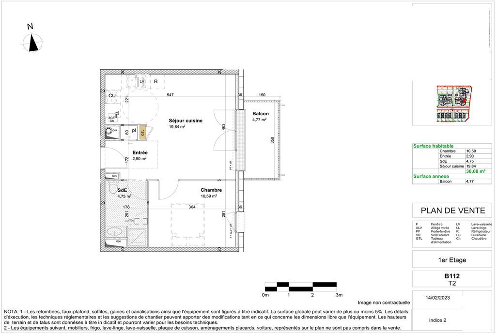 Appartement F2 CORMELLES LE ROYAL (14123) 3A Immobilier
