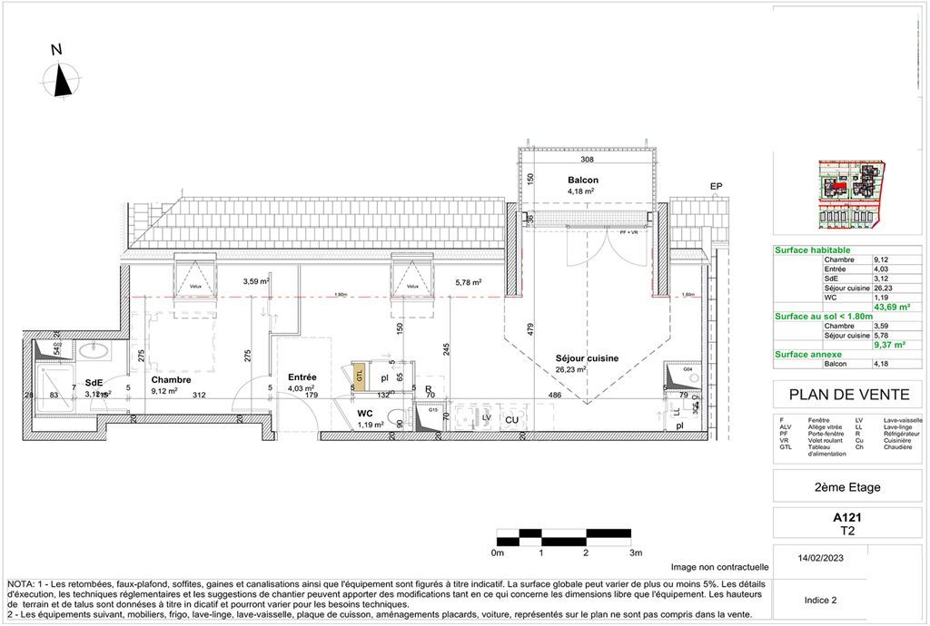 Appartement F2 CORMELLES LE ROYAL (14123) 3A Immobilier