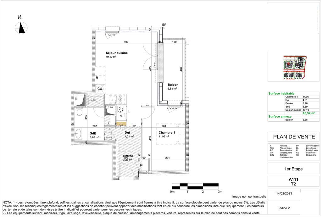 Appartement F2 CORMELLES LE ROYAL (14123) 3A Immobilier