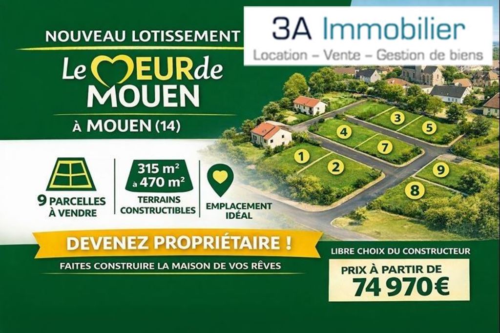 Terrain MOUEN (14790) 3A Immobilier