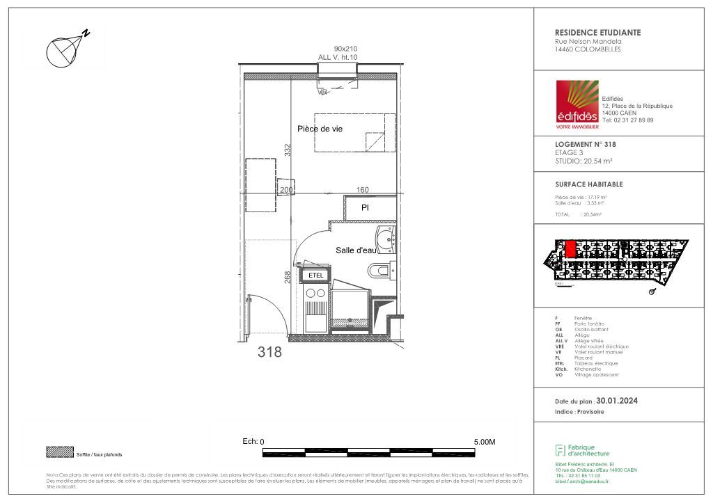 Appartement Studio COLOMBELLES (14460) 3A Immobilier