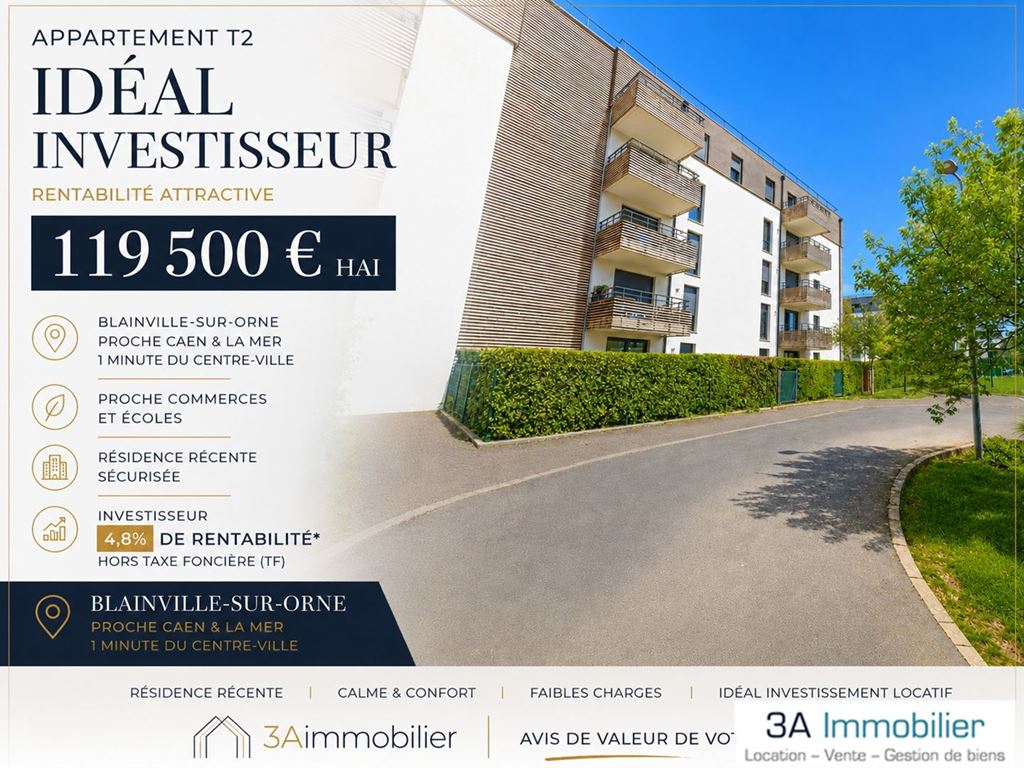 Appartement T2 BLAINVILLE SUR ORNE (14550) 3A Immobilier